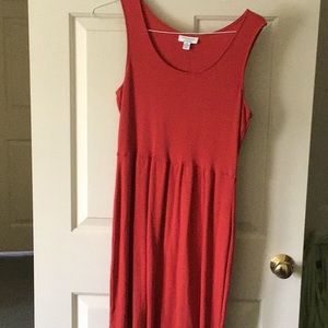 Charter club weekend red sleeveless dress sz PL